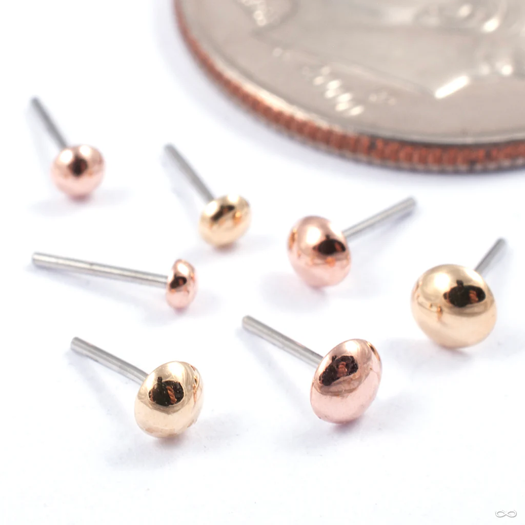 Dome Press-fit End in Gold from LeRoi