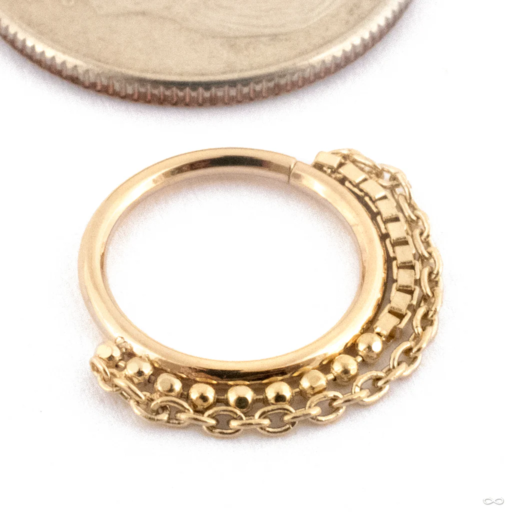 Double Bada Seam Ring in Gold from Pupil Hall - Image 2