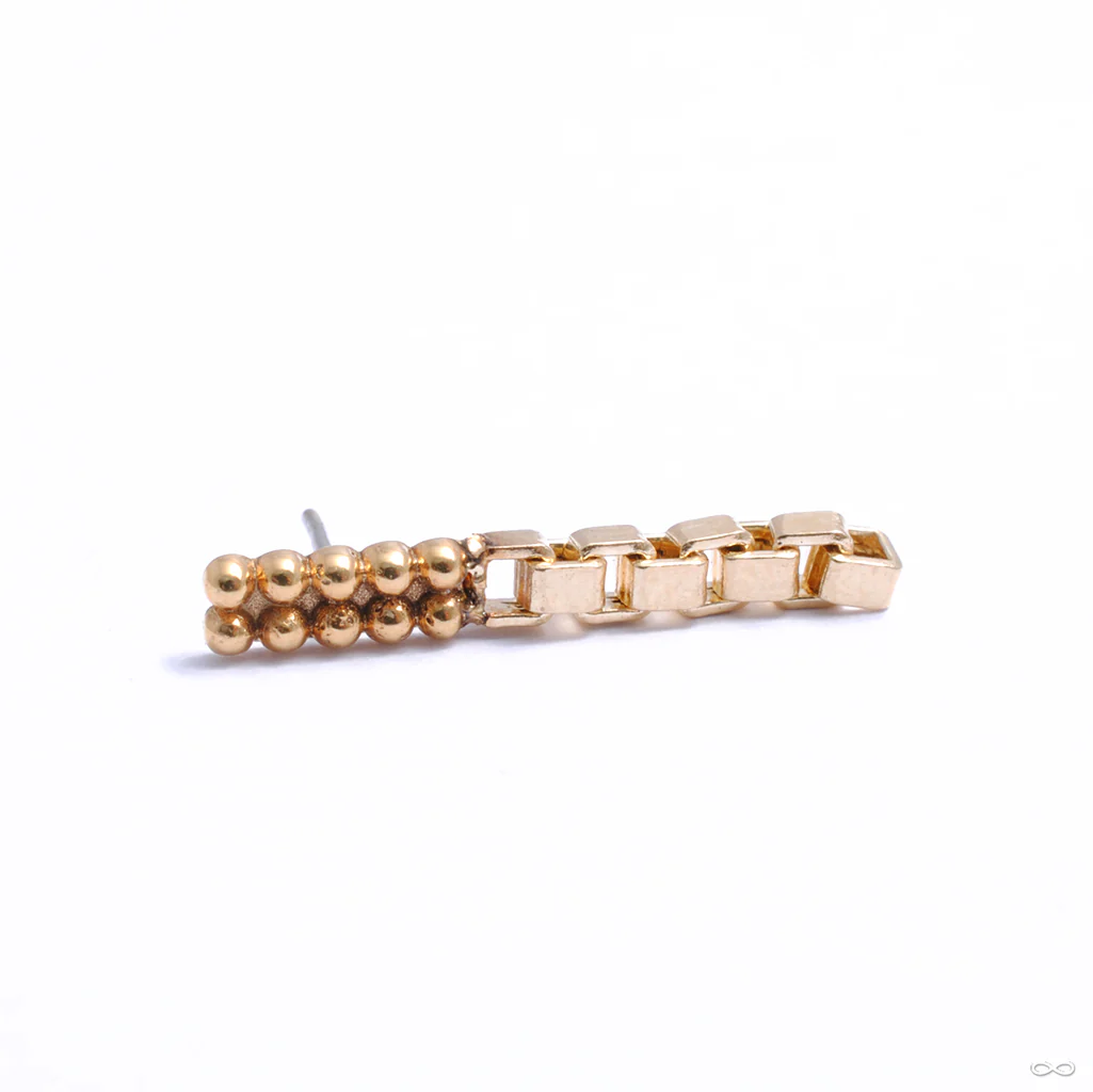 Double Bella Press-fit End with Chain in Gold from Quetzalli