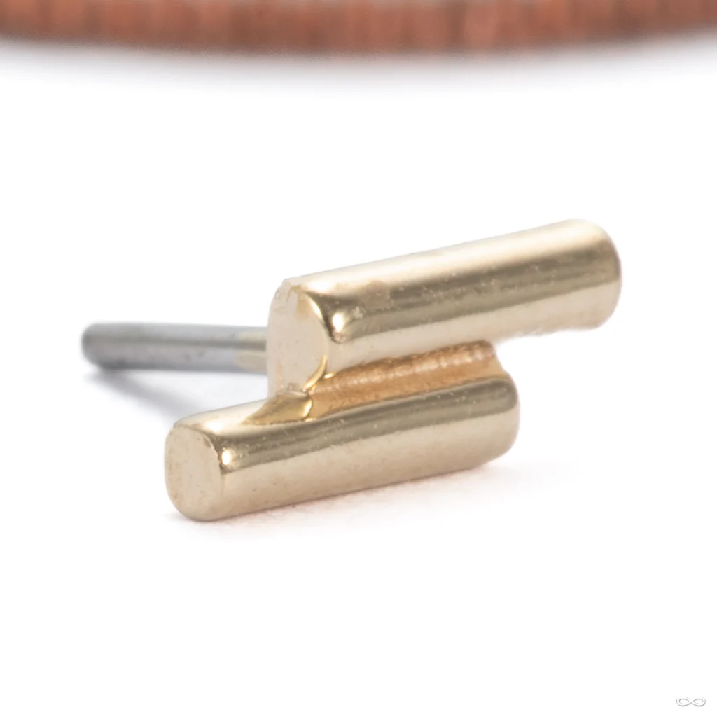 Double Rod Press-fit End in Gold from Tawapa - Image 3
