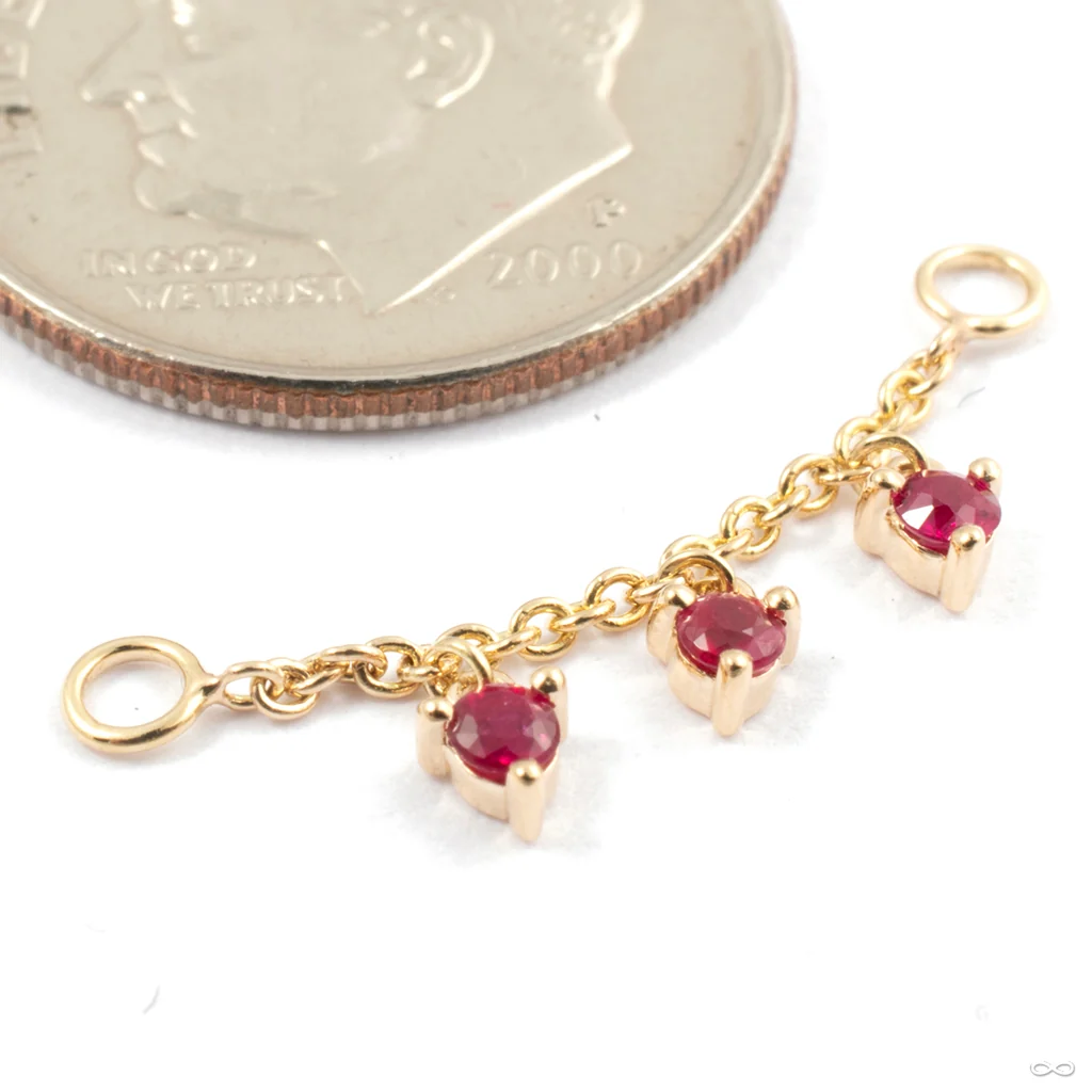 Dripping Stone Chain in Gold from Modern Mood - Image 4