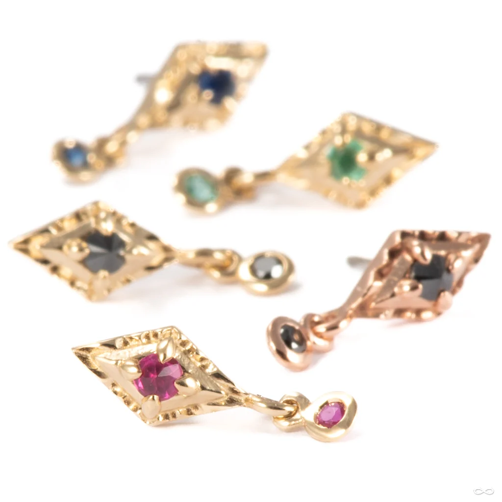 Dyna Drop Press-fit End in Gold from Tether Jewelry