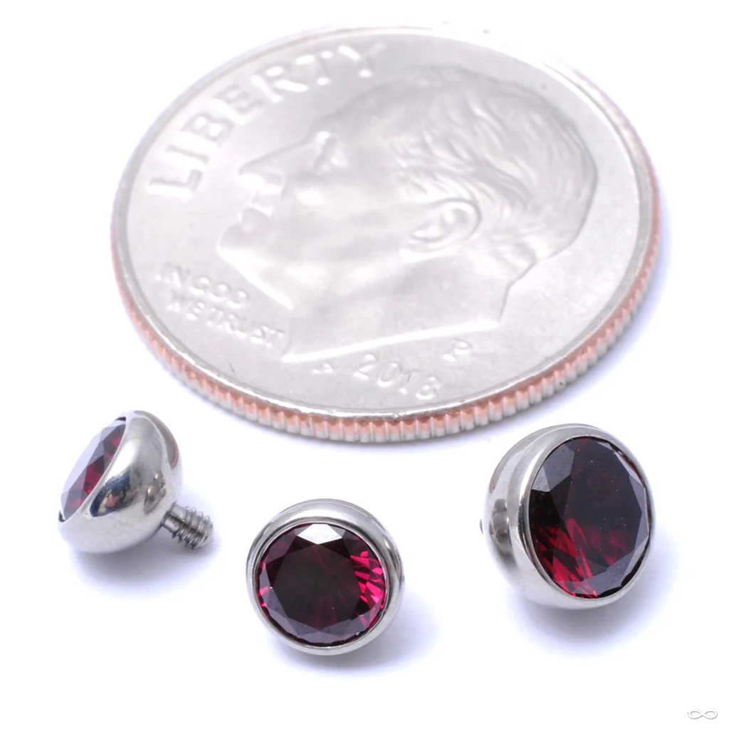 Extreme Low Profile Gem Ball Threaded End in Titanium from Industrial Strength - Image 11