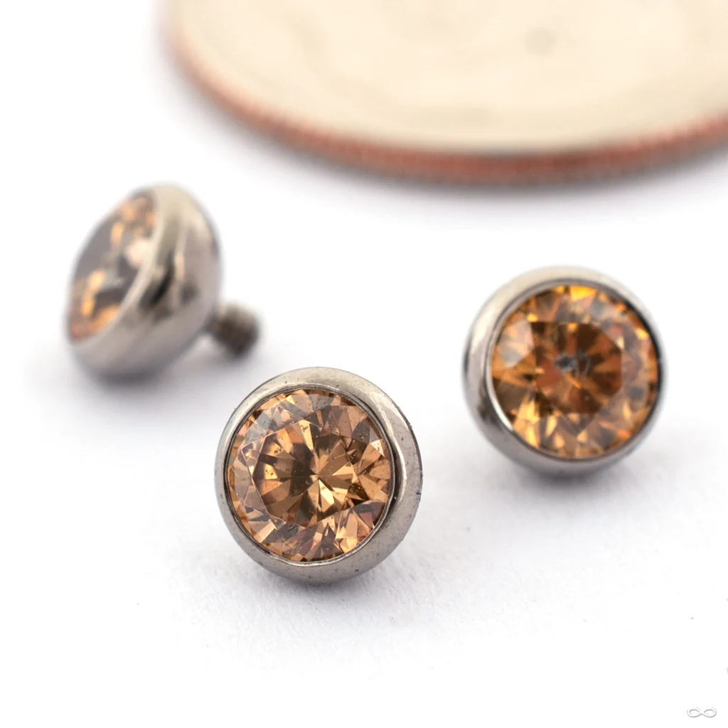 Extreme Low Profile Gem Ball Threaded End in Titanium from Industrial Strength - Image 9