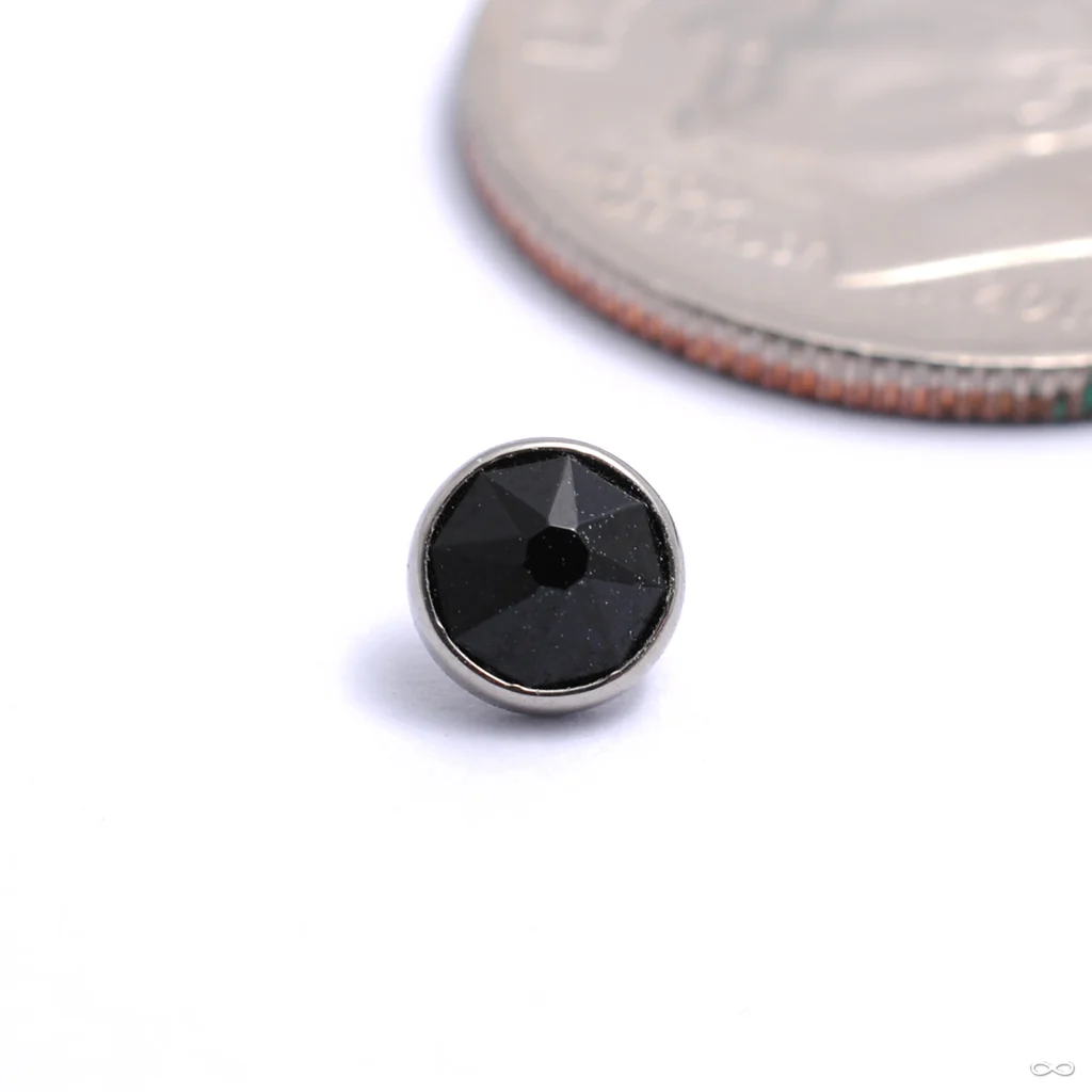 Flat Back Faceted Gem Threaded End in Titanium from Industrial Strength - Image 6