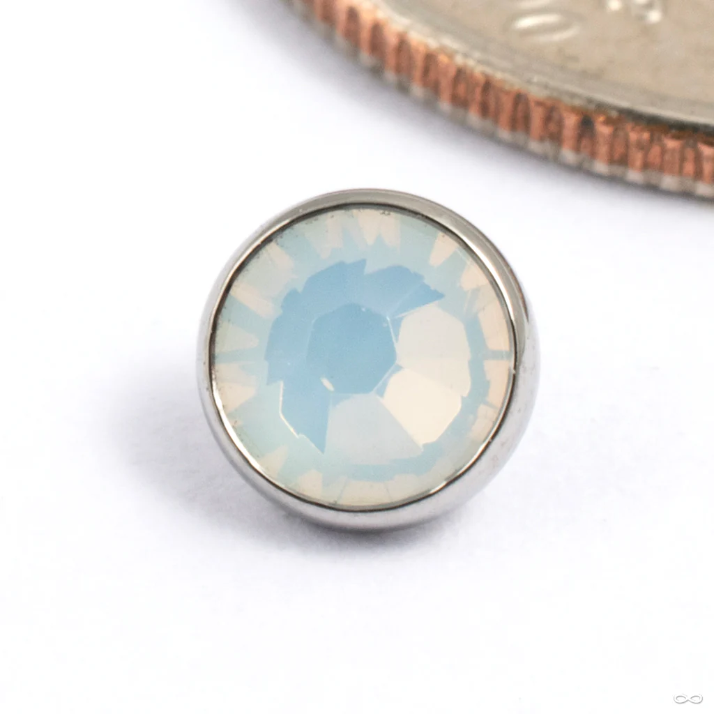Flat Back Faceted Gem Threaded End in Titanium from Industrial Strength - Image 8