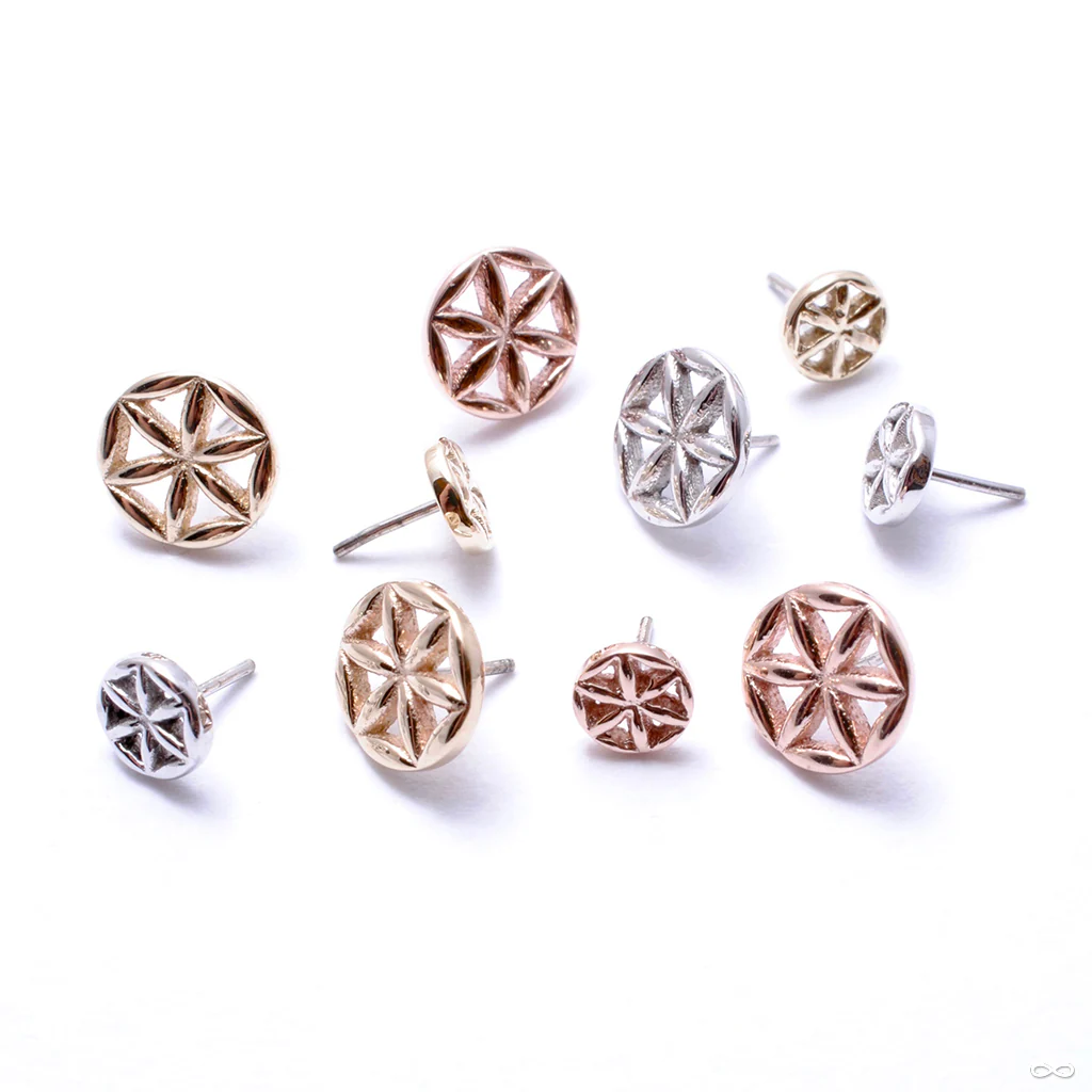 Flower of Life Press-fit End in Gold from BVLA