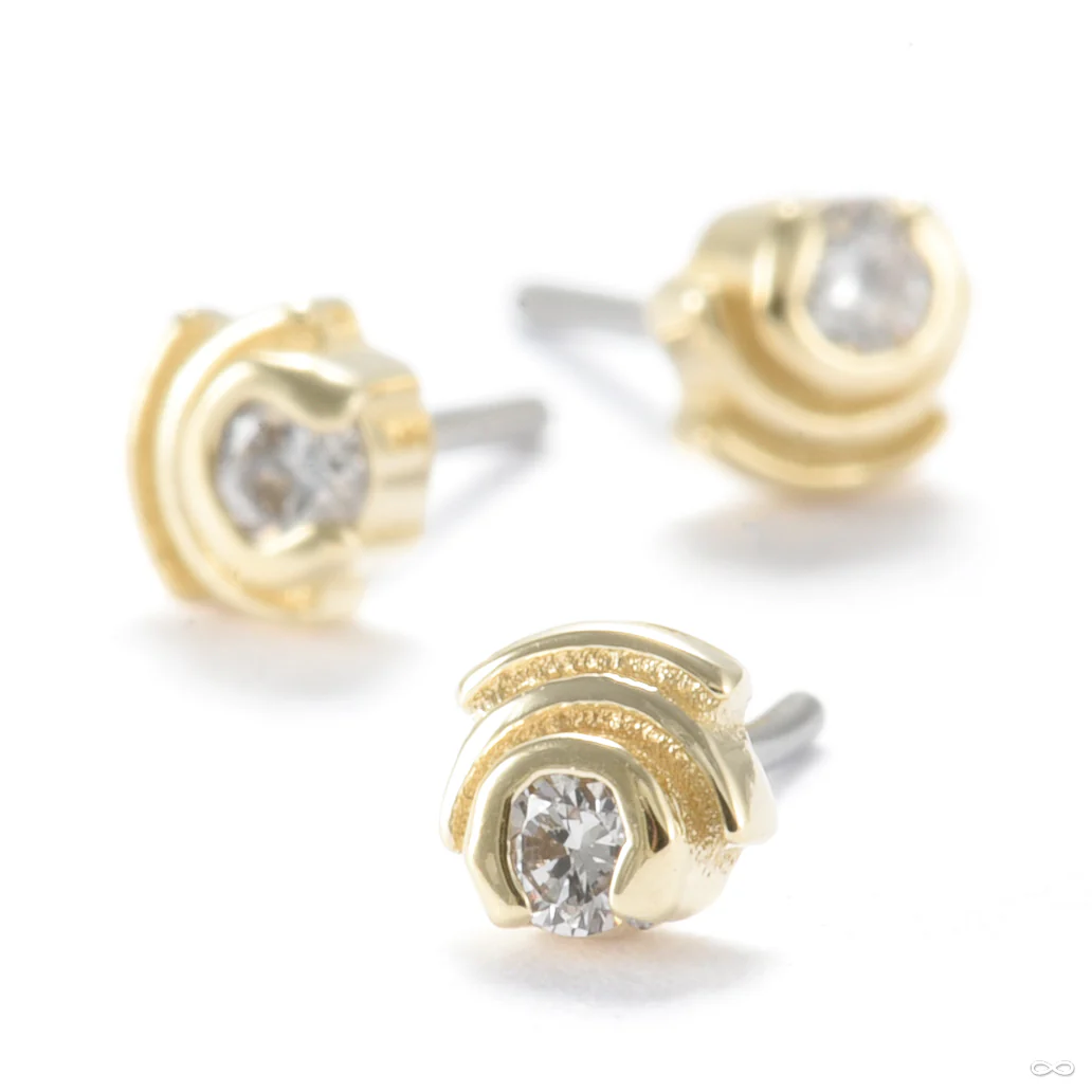 Fracture Press-fit End in Gold from Seasons Handmade