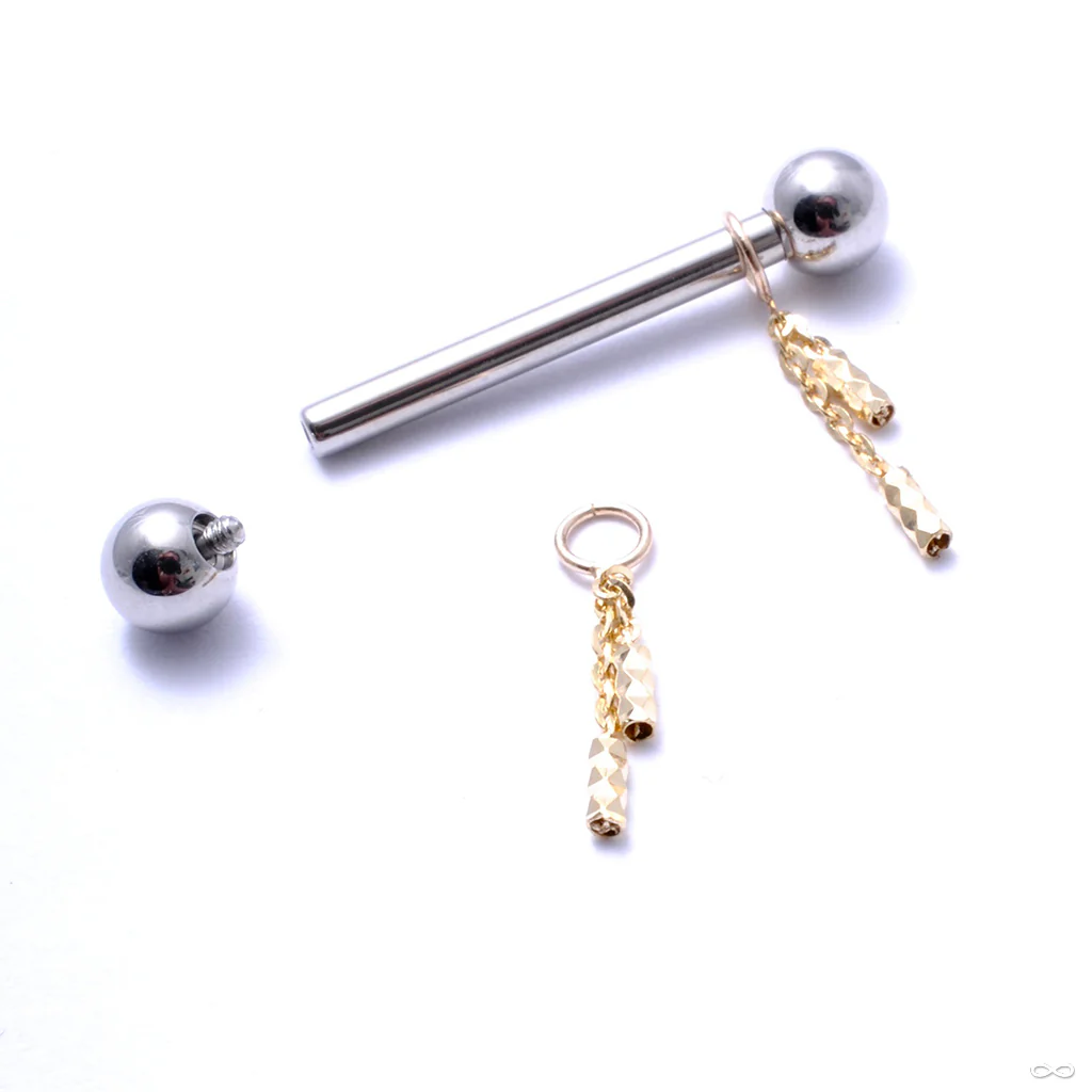 Geo Nipple Charm in Gold from Pupil Hall - Image 3