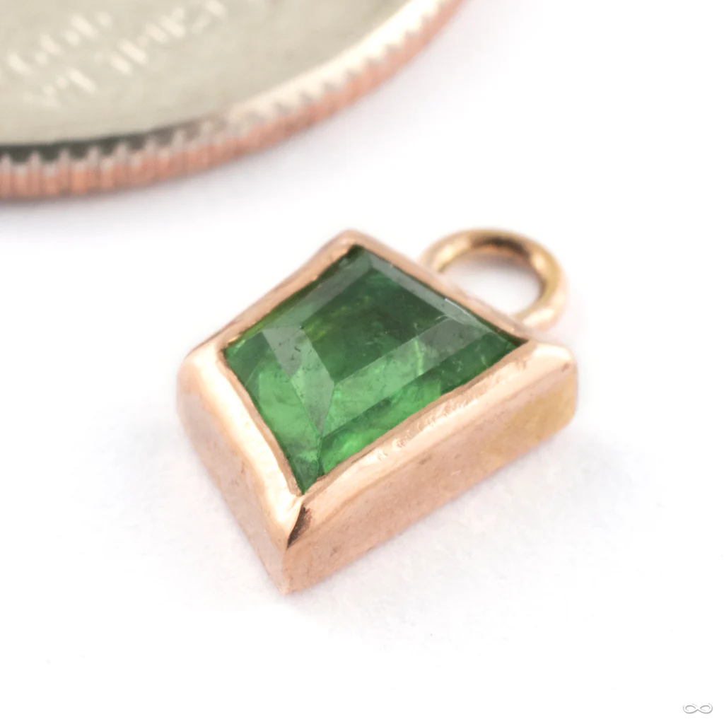 Geometric Bezel Charm in Gold from Mettle and Silver - Image 2