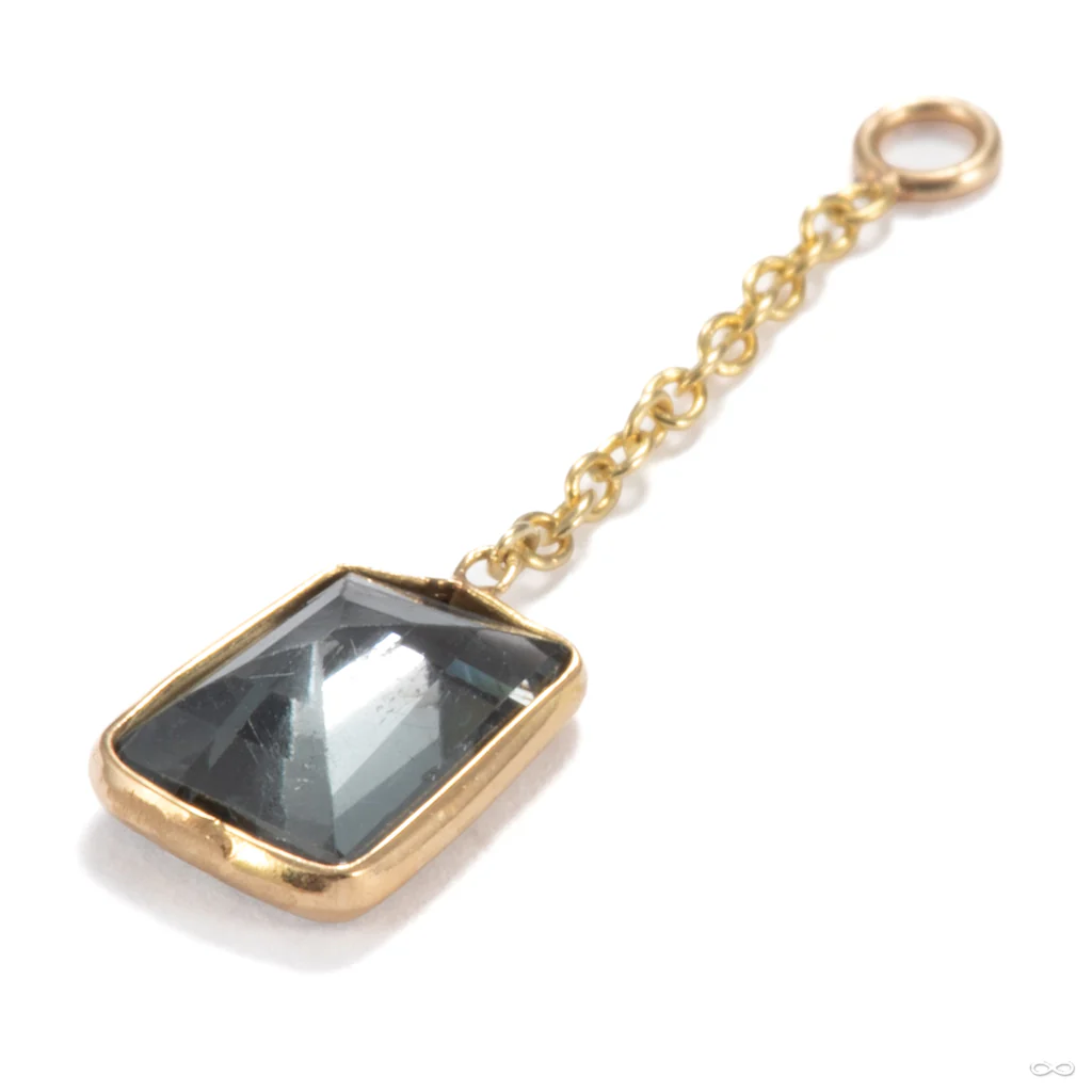 Geometric Bezel Charm in Gold from Quetzalli - Image 2