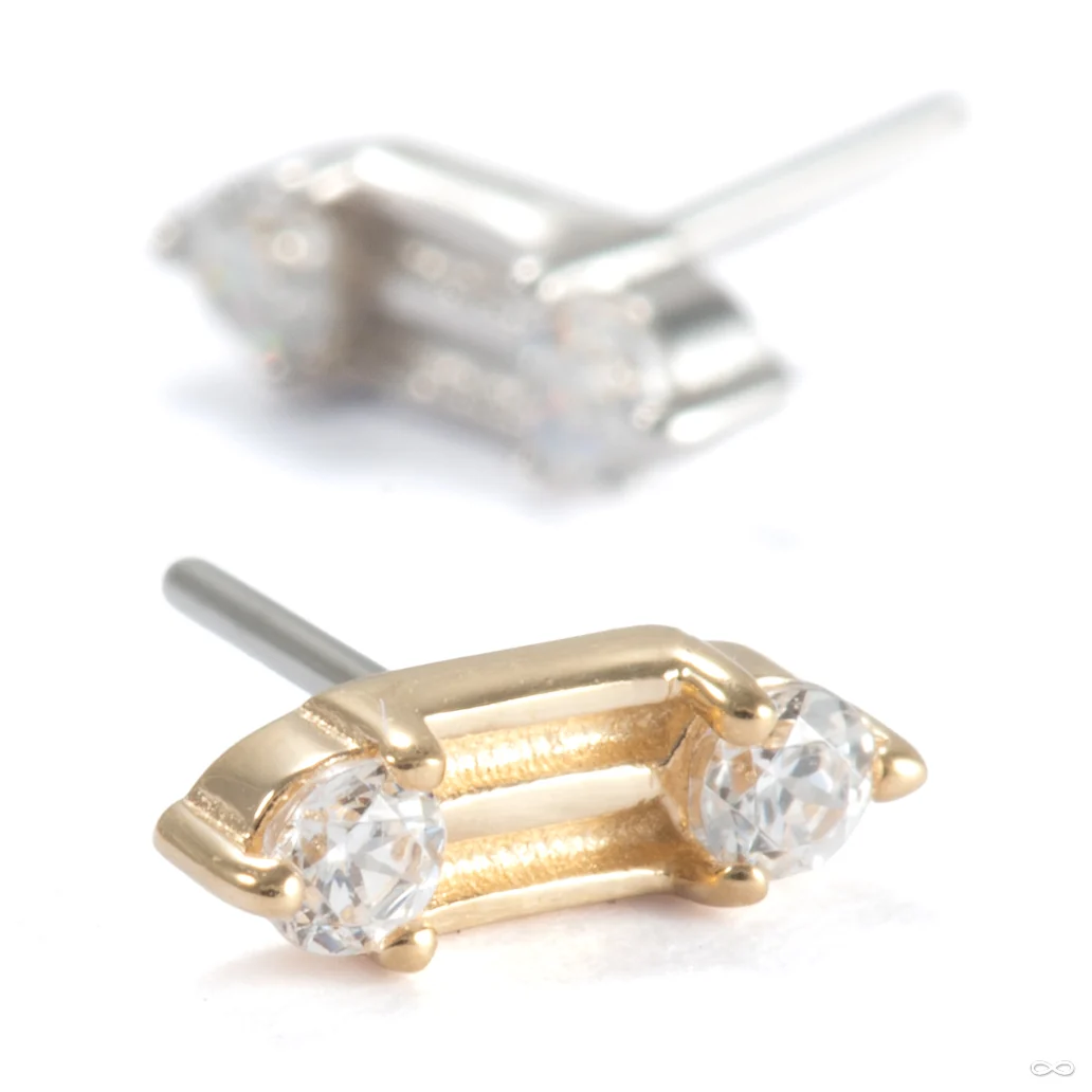 Good Times Press-fit End in Gold from Ember Body Jewelry