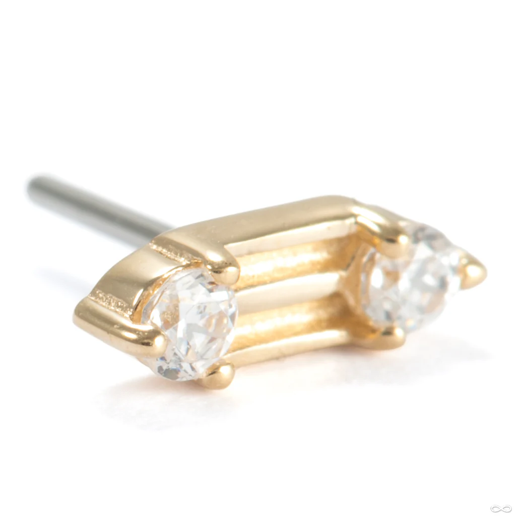 Good Times Press-fit End in Gold from Ember Body Jewelry - Image 3