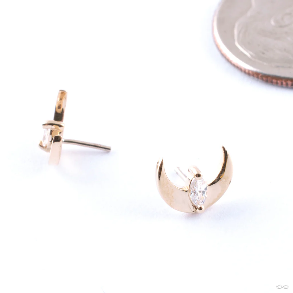 Guardian Mercury Press-fit End in Gold from Junipurr Jewelry