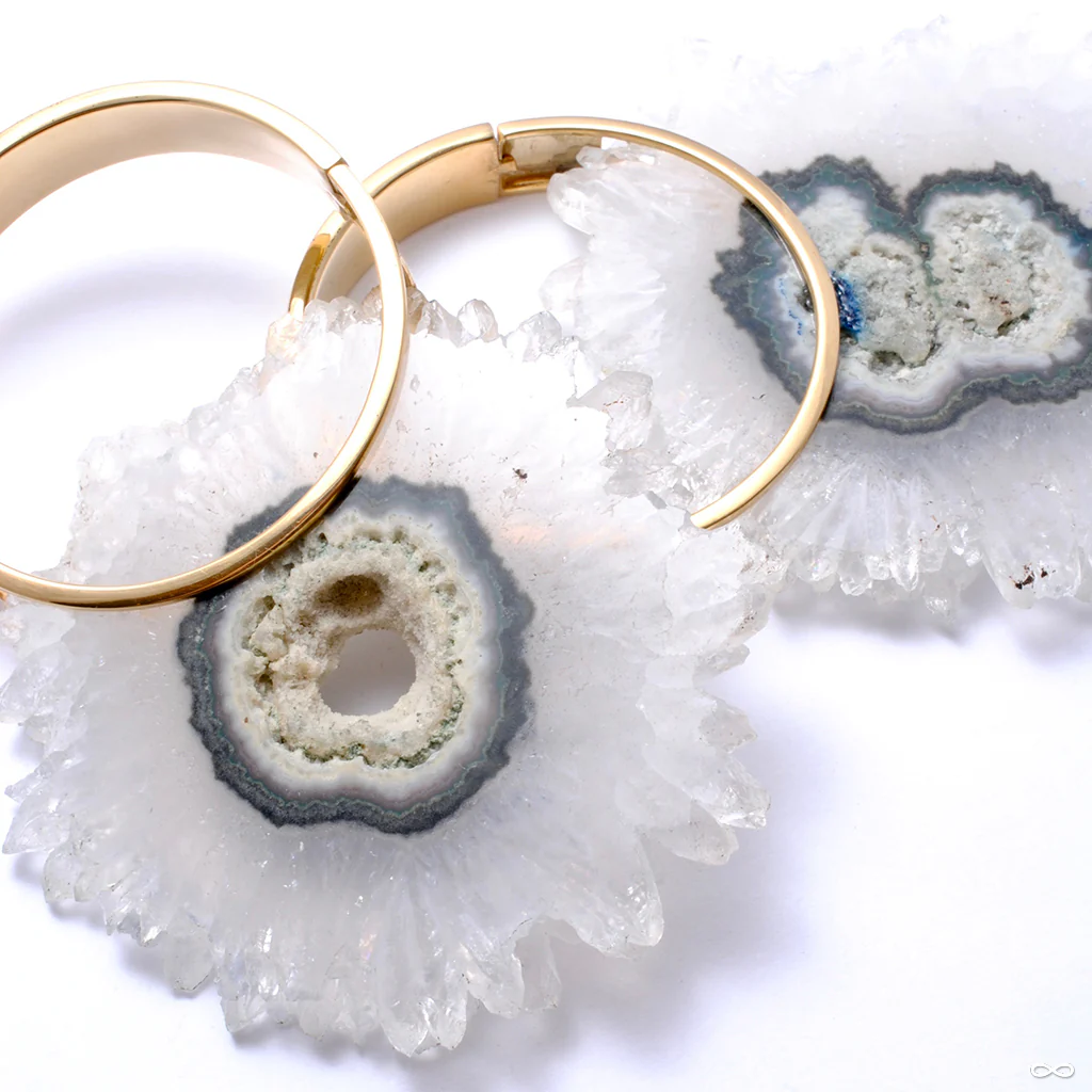 Large Halo in Yellow Gold with Fluorite Stalactites from Buddha Jewelry - Image 2