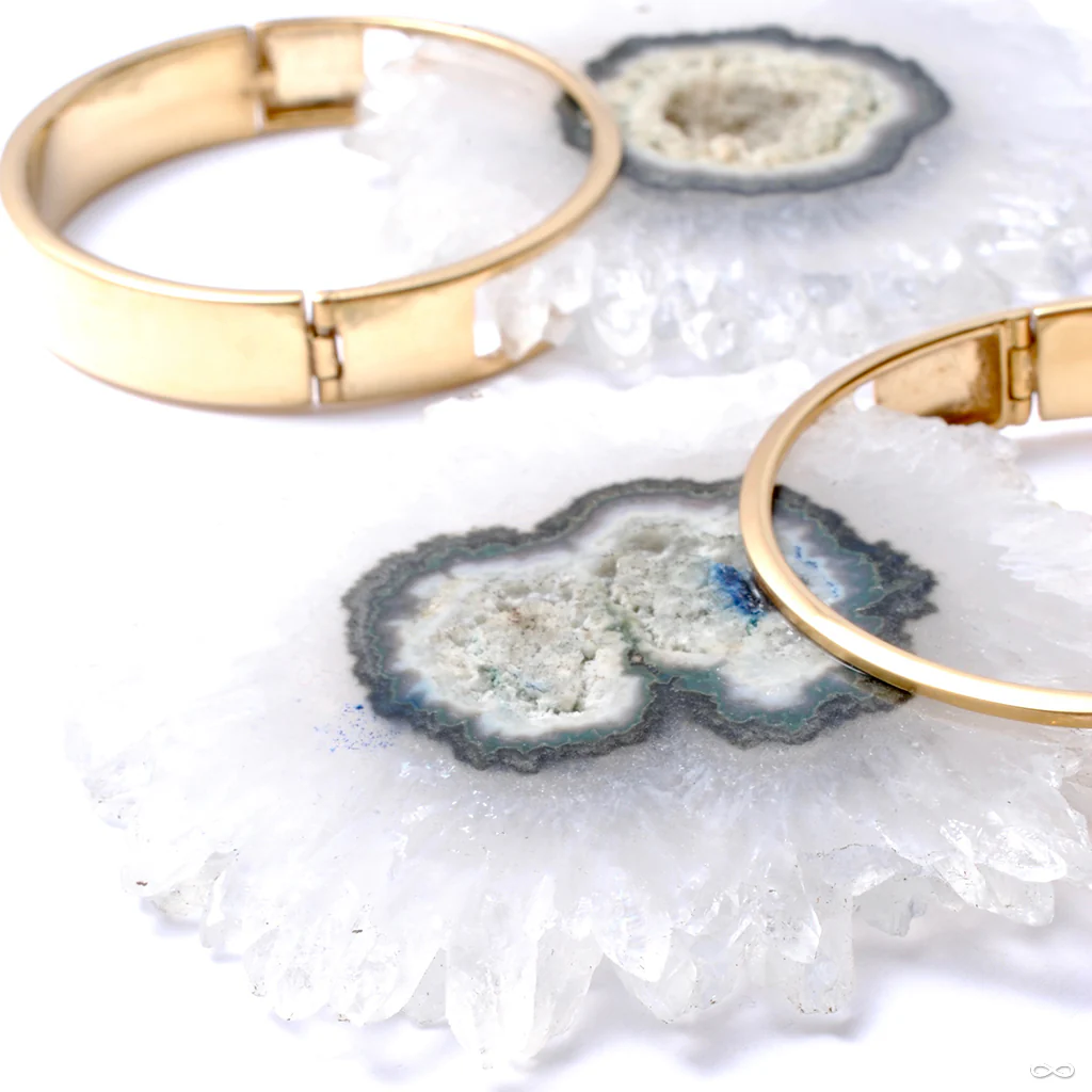 Large Halo in Yellow Gold with Fluorite Stalactites from Buddha Jewelry - Image 3