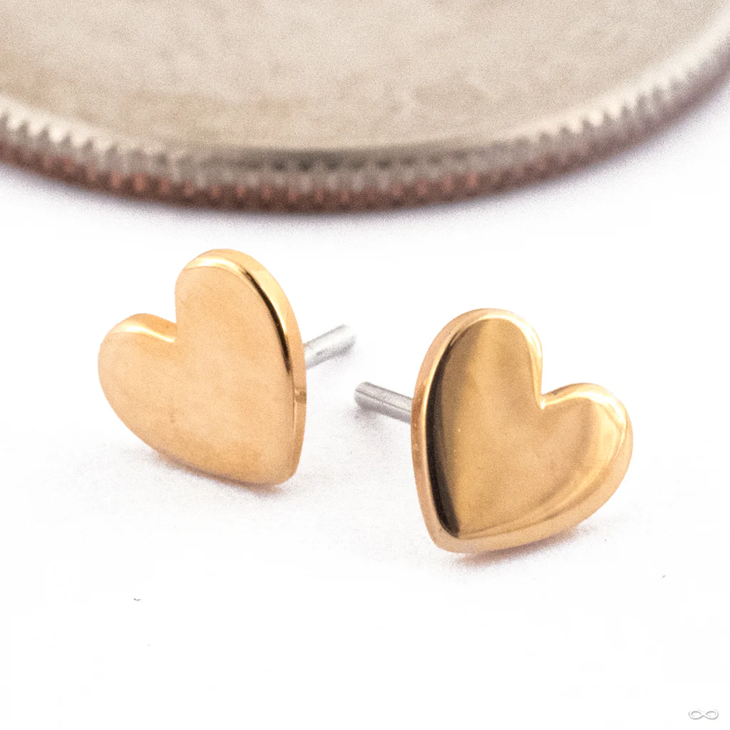 Heart Press-fit End in Gold from Quetzalli