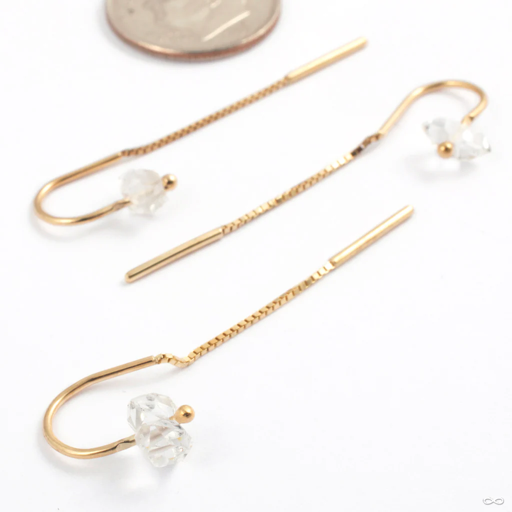 Herkimer Threader in Gold from Quetzalli