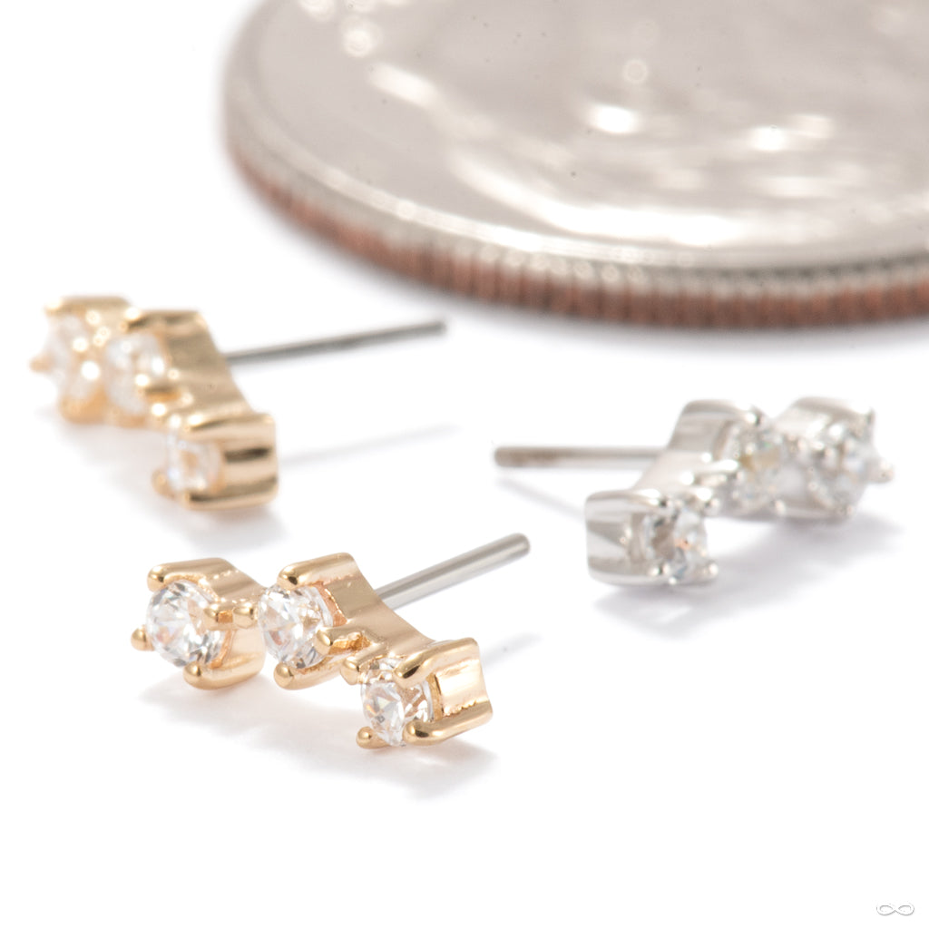 Itsy Press-fit End in Gold from Ember Body Jewelry