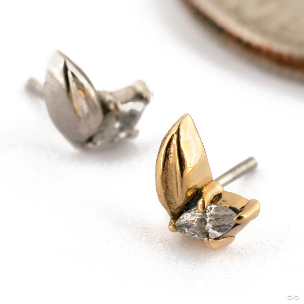 Little Bud Press-fit End in Gold from Maya Jewelry