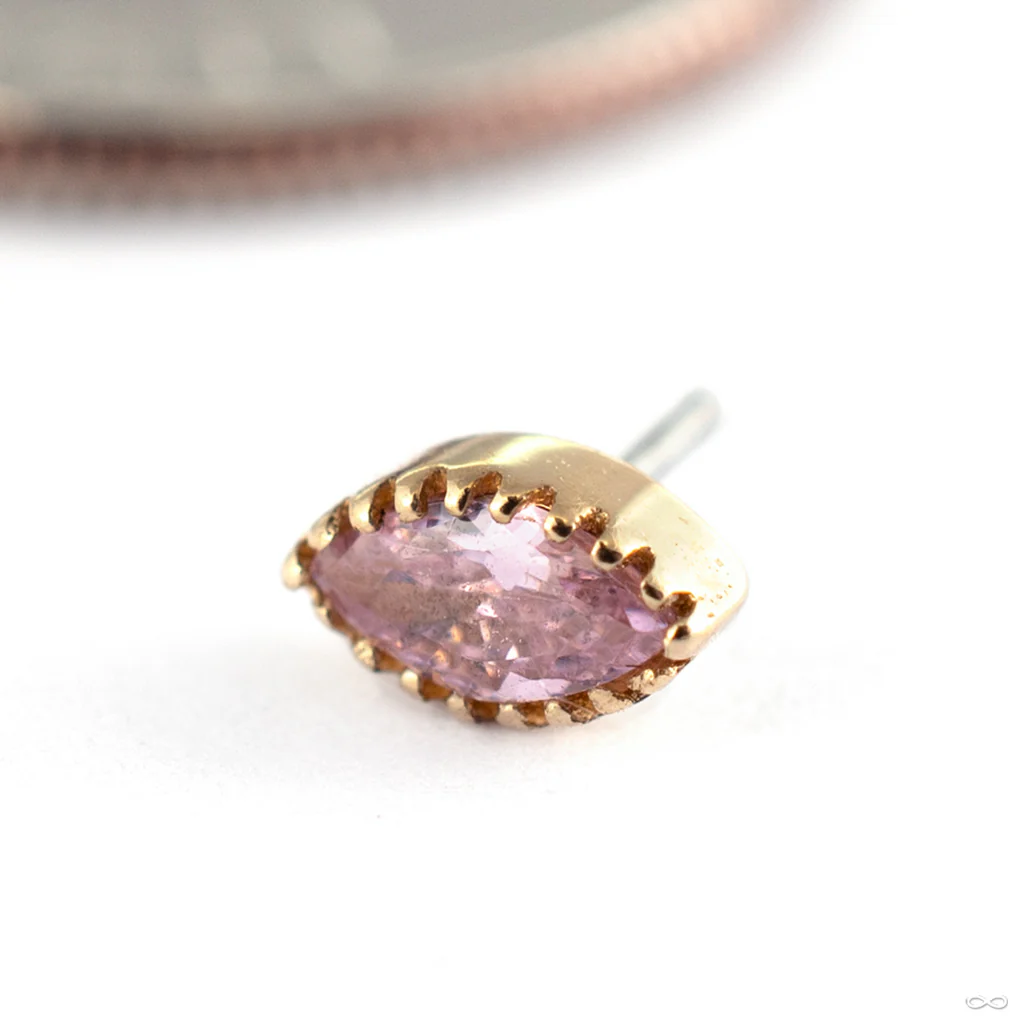 Marquis Scalloped Press-fit End in Gold from Tawapa - Image 4