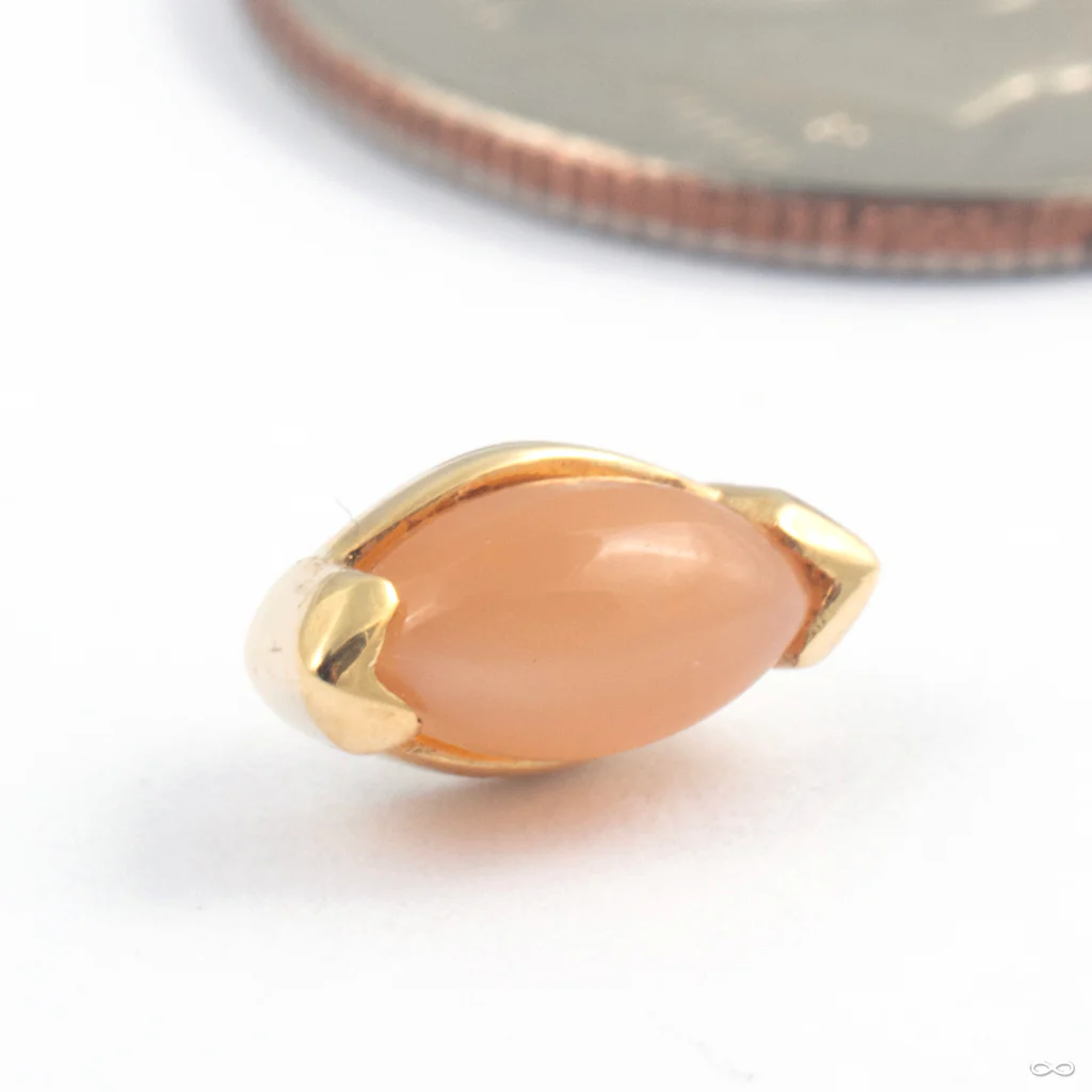 Marquise Press-fit End in Gold from Quetzalli