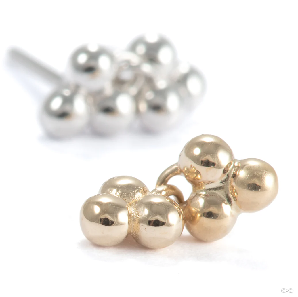 Meet Cute Press-fit End in Gold from Ember Body Jewelry