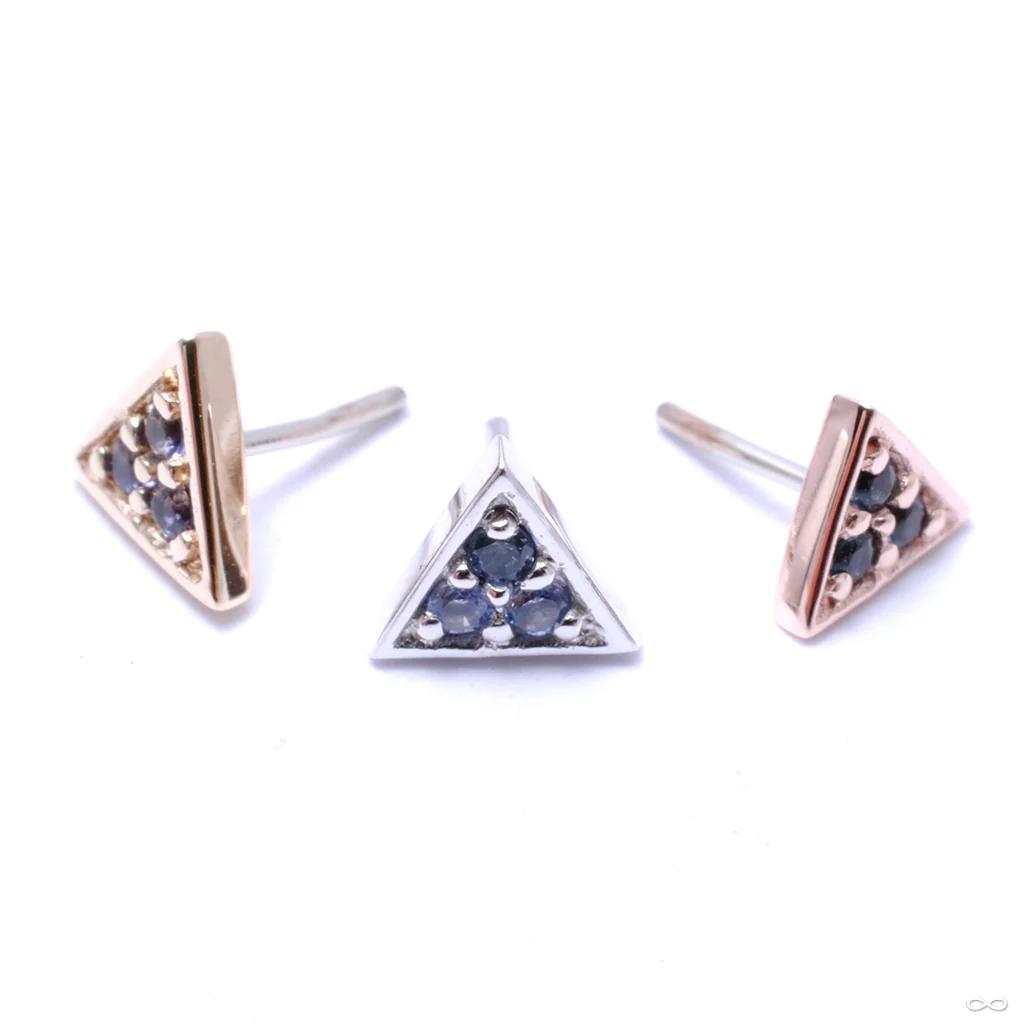 Micro Pav̩é Triangle Press-fit End in Gold from BVLA - Image 2