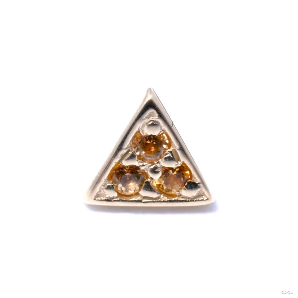 Micro Pav̩é Triangle Press-fit End in Gold from BVLA - Image 3
