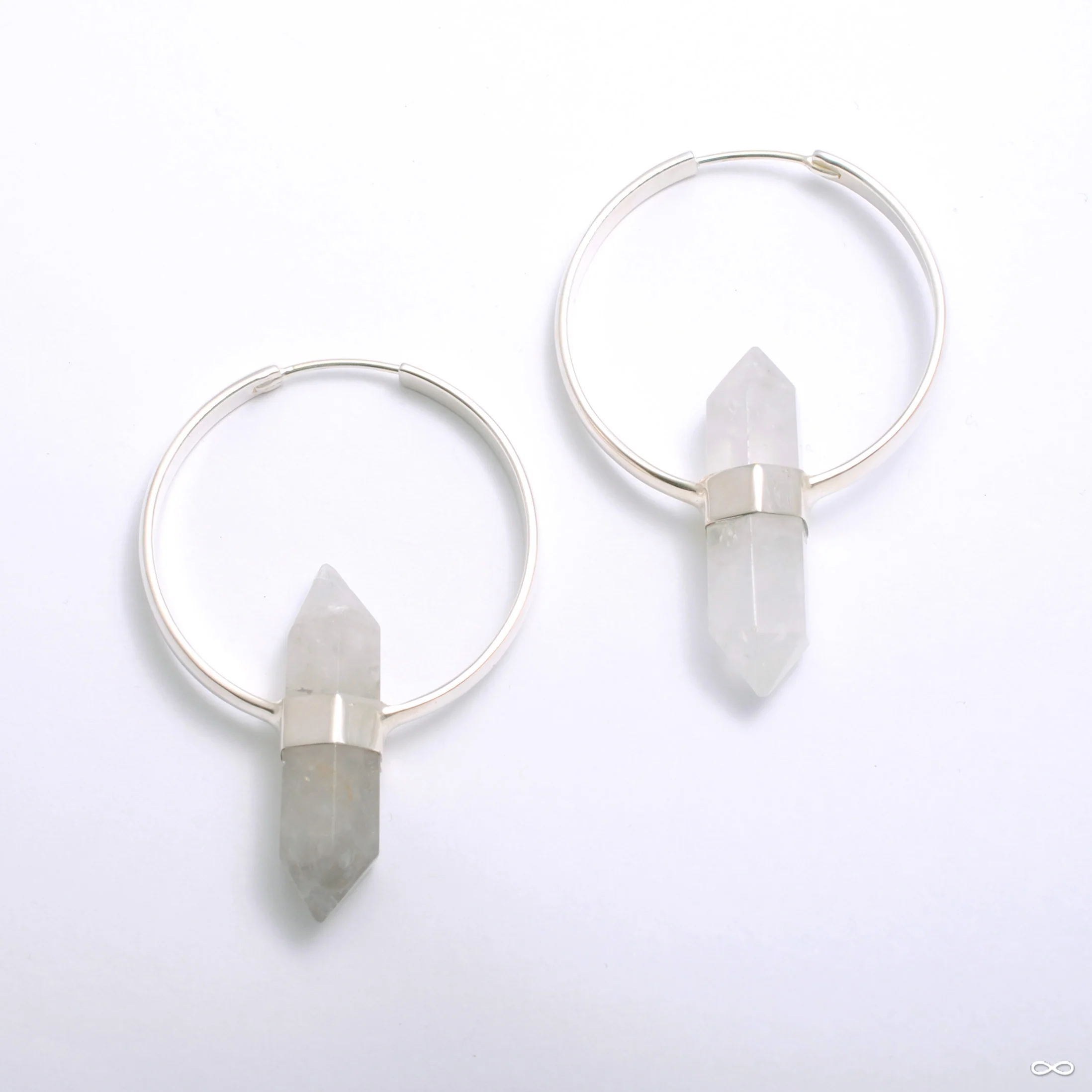 Mini Alchemy Earrings in Silver with Smoky Quartz from Buddha Jewelry