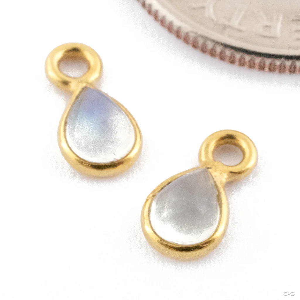 Mini Moonstone Charm in Gold from Oracle