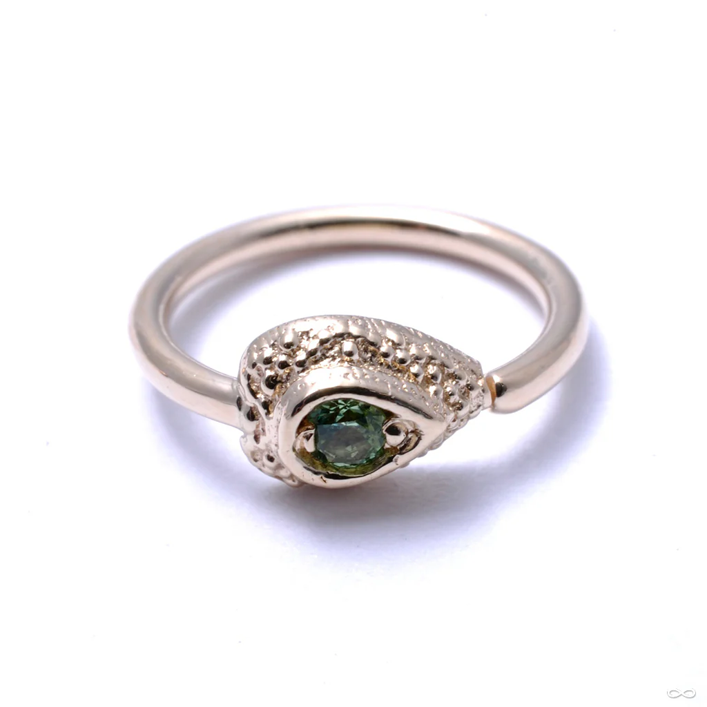 Nanda Pear Fixed Bead Ring in Gold from BVLA - Image 4