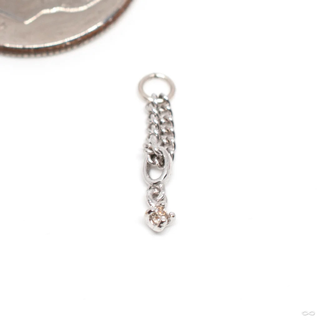 One Single Stone Charm in Gold from Hialeah - Image 3