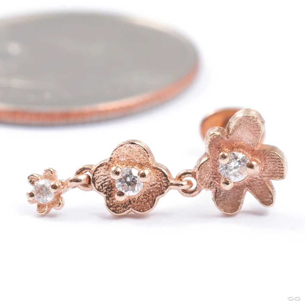 Oopsie Daisy Threaded Stud in Gold from Pupil Hall - Image 3