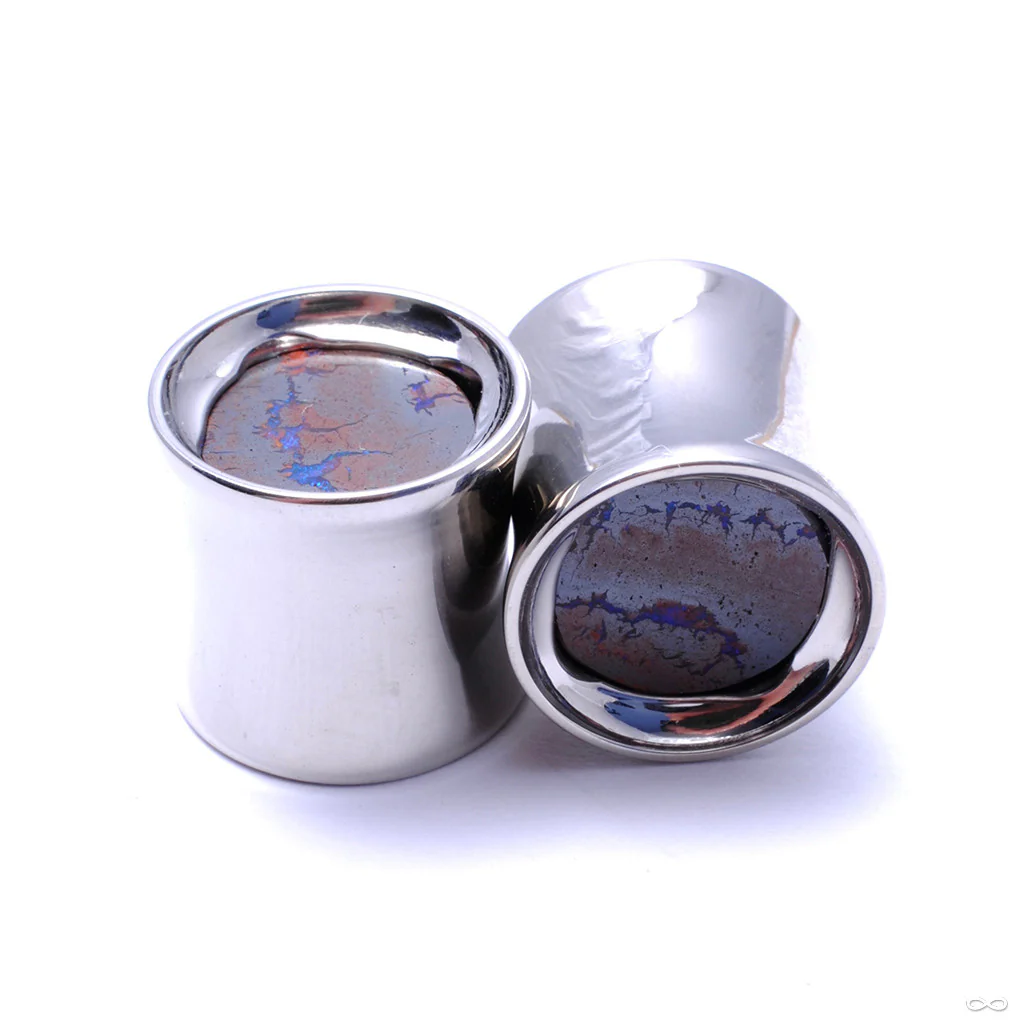 Opal Cabochon Plugs in 7/16” from Reign - Image 2
