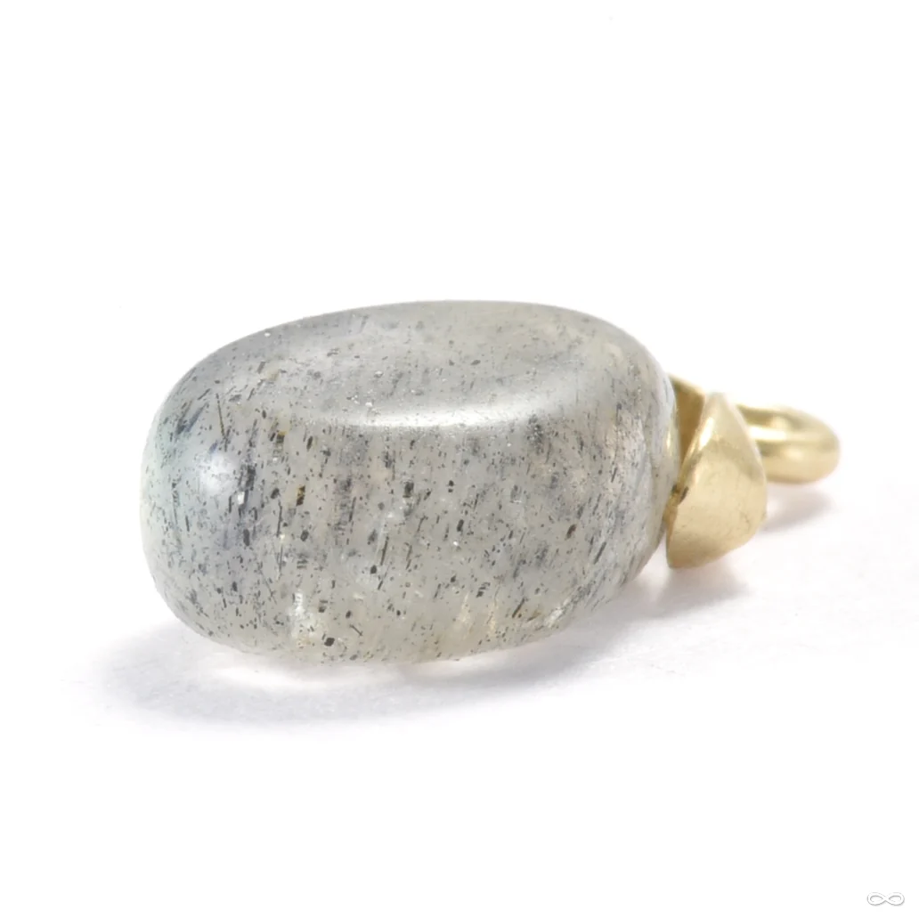 Pointed Teardrop Charm in Gold from Origins Handmade - Image 2