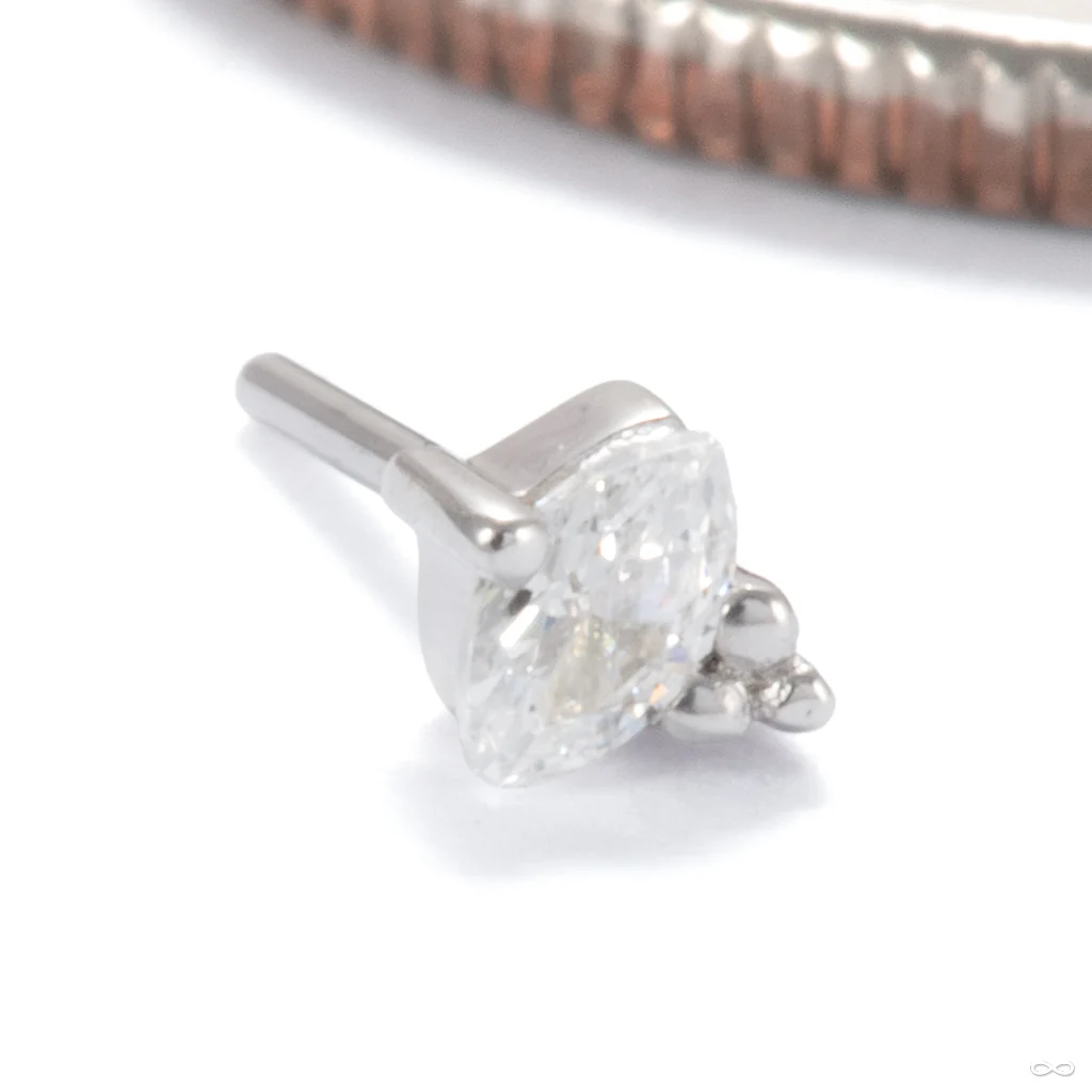 Poppy Press-fit End in Gold from Ember Body Jewelry - Image 3