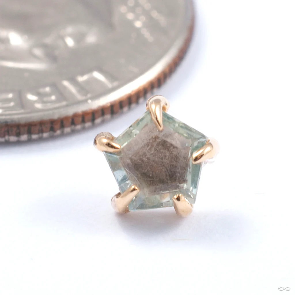 Portrait Press-fit End in Gold from Quetzalli - Image 2