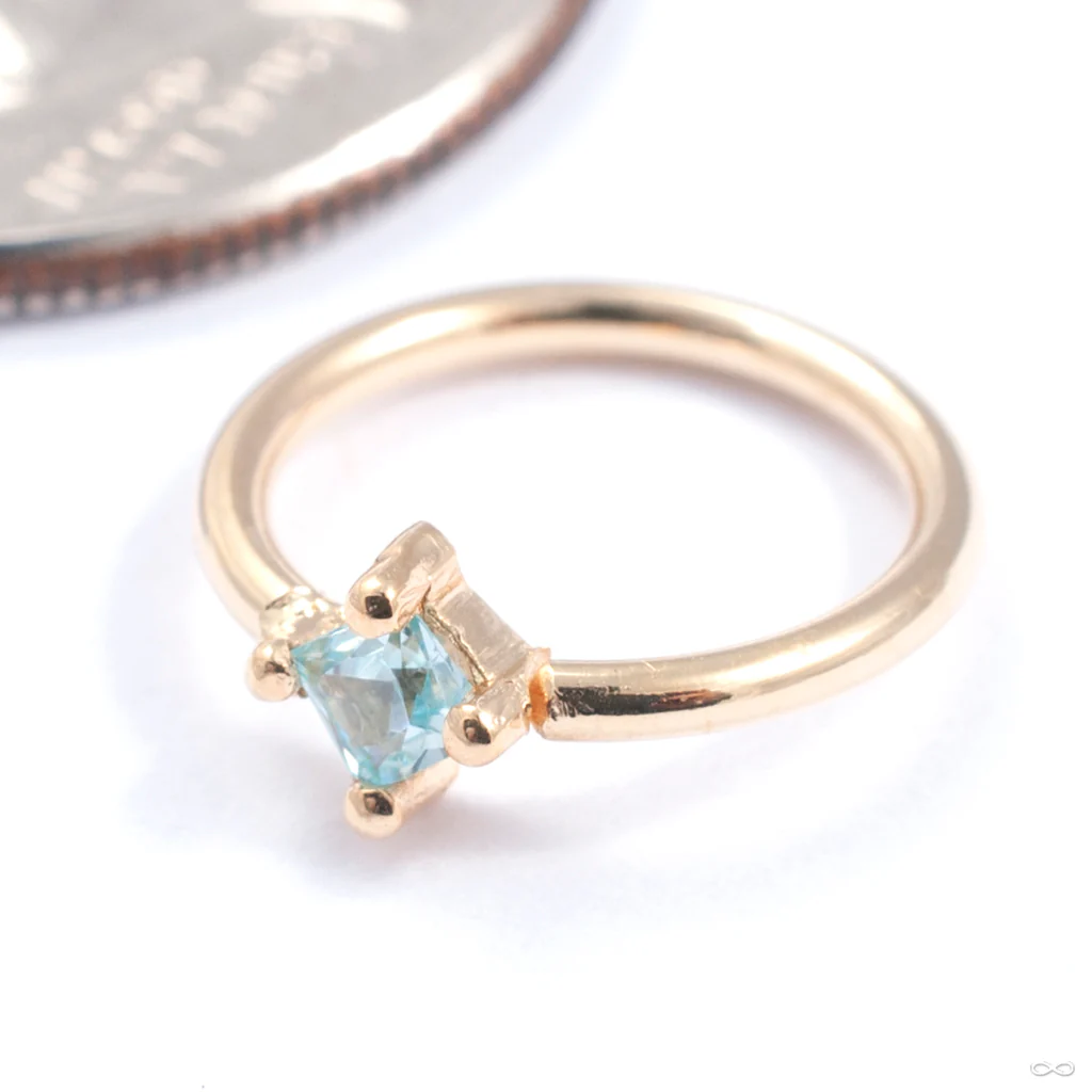 Princess Fixed Bead Ring in Gold from Quetzalli - Image 3