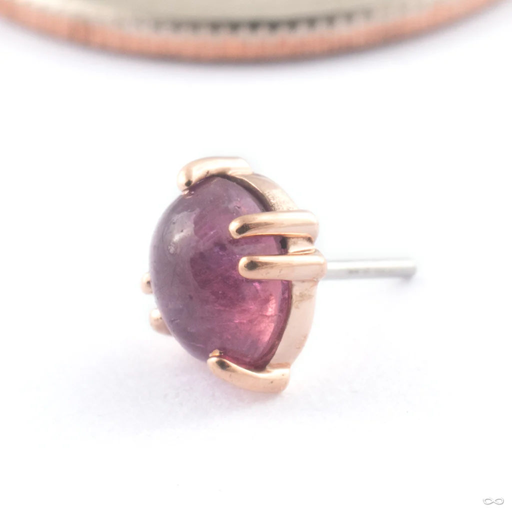 Prong-set Cabochon Press-fit End in Gold from Mettle and Silver - Image 2