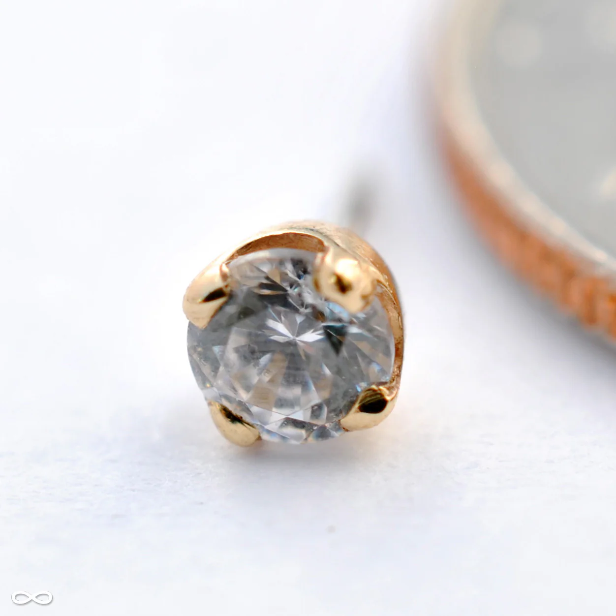 Prong-set Diamond Press-fit End in Gold from BVLA - Image 2
