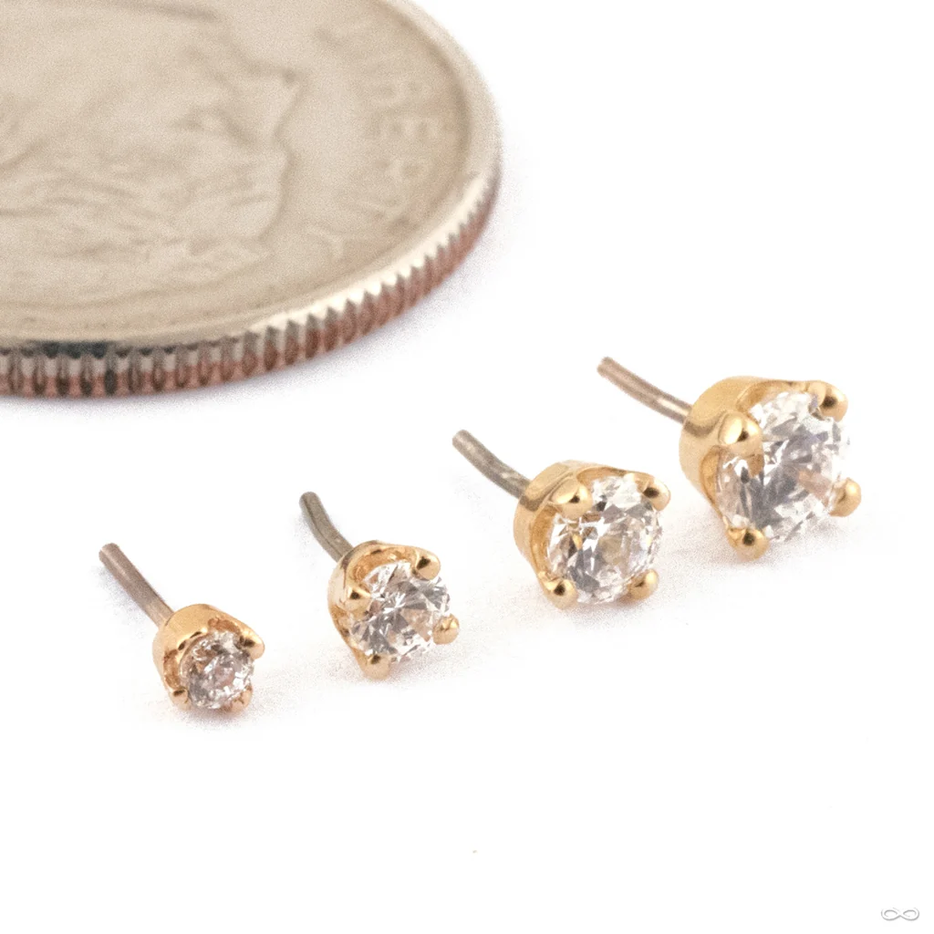 Prong-set Gemstone Press-fit End in Gold from BVLA - Image 2