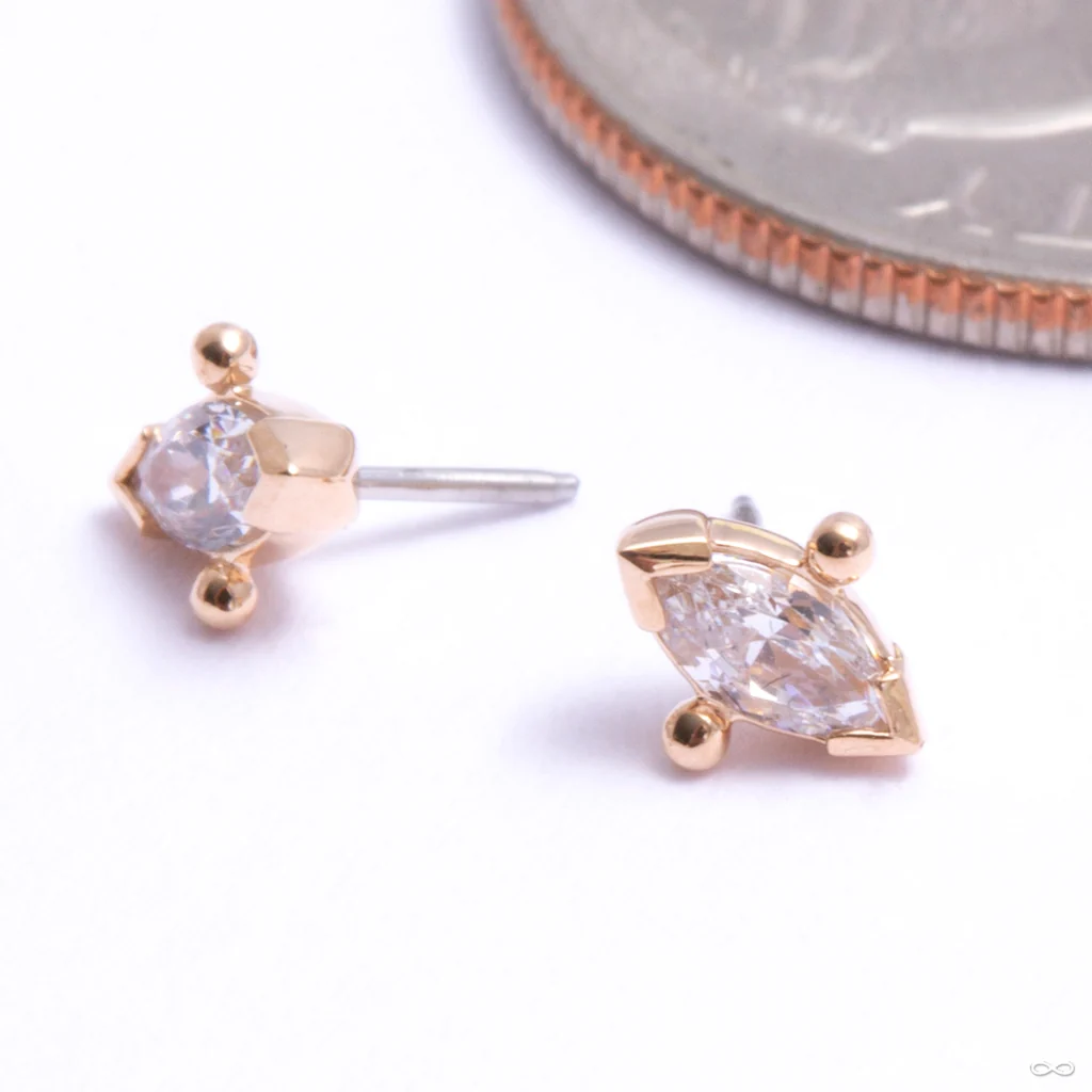 Pylon Press-fit End in Gold from Auris Jewellery - Image 2