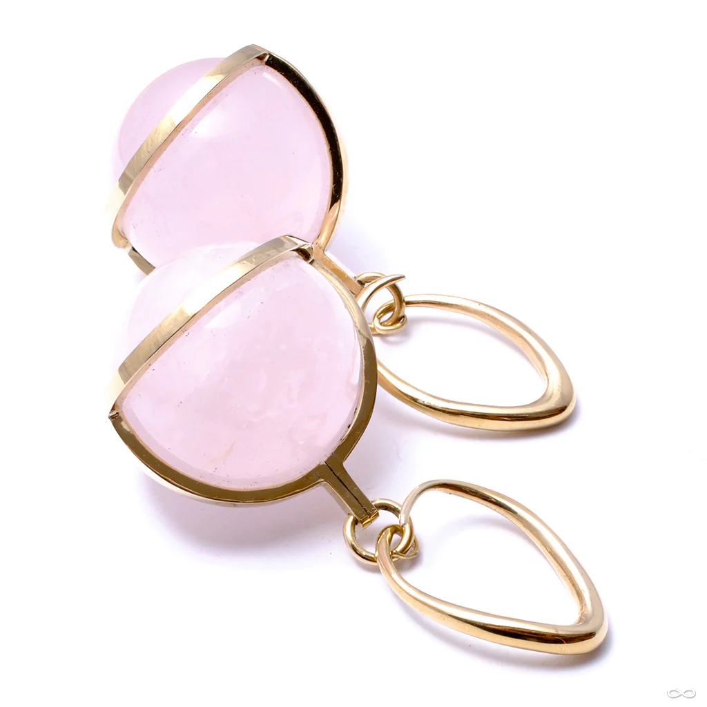 Rose Quartz Globes with Brass Coils from Diablo Organics - Image 3