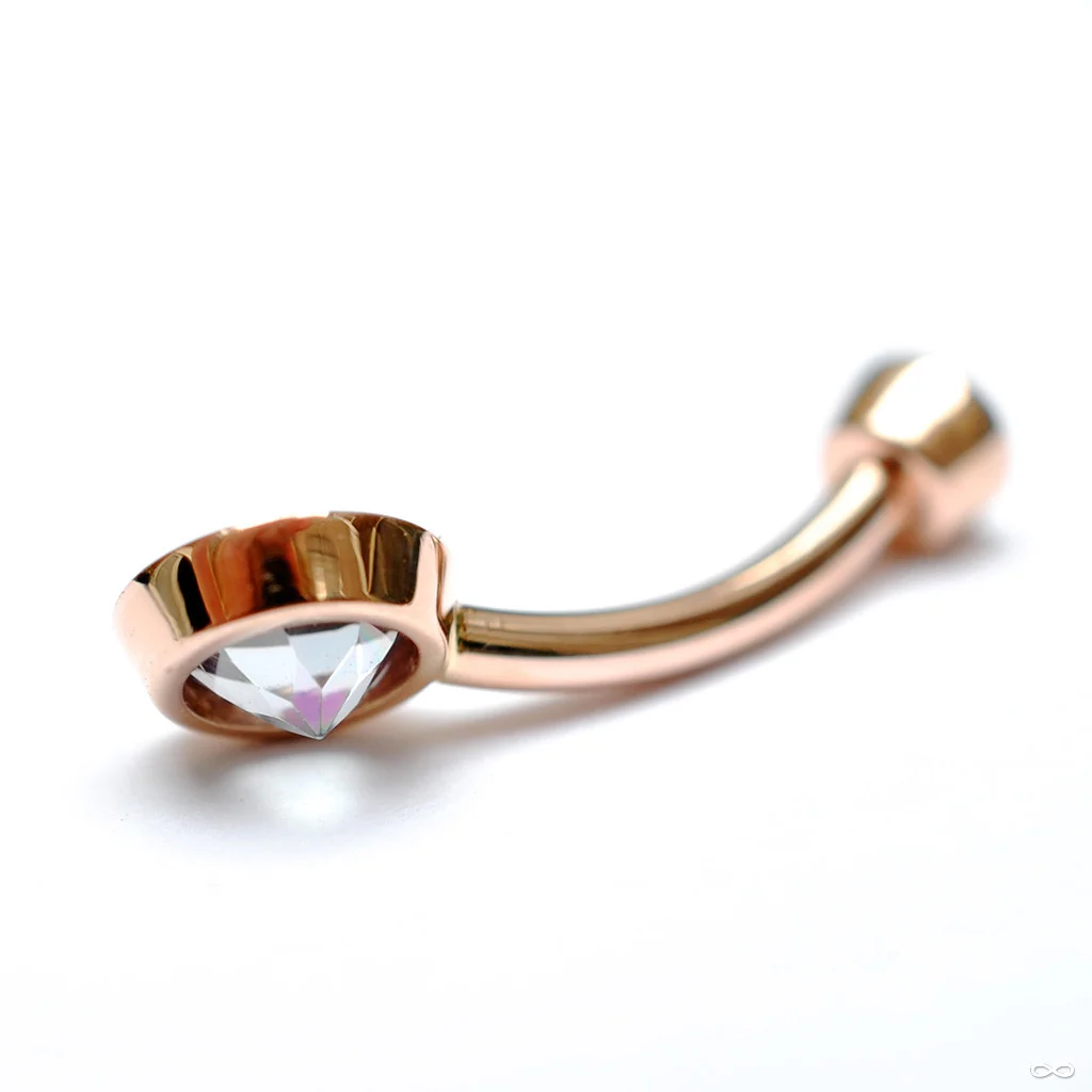 Round Bezel Navel Curve in Rose Gold with Mystic Topaz from BVLA - Image 3