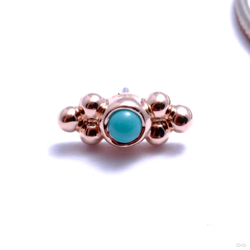 Sabrina with Two Clusters Press-fit End in Gold from Anatometal - Image 3
