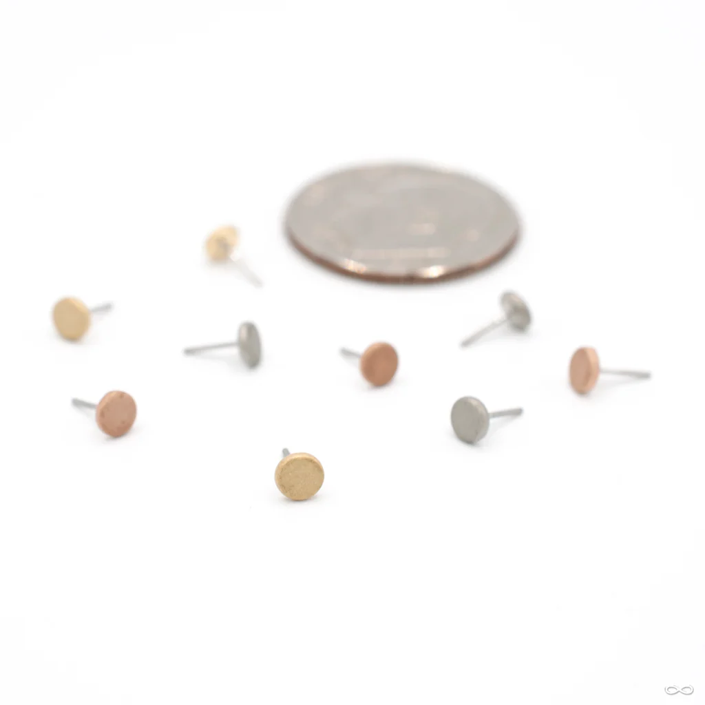 Sandblasted Disk Press-fit End in Gold from Anatometal