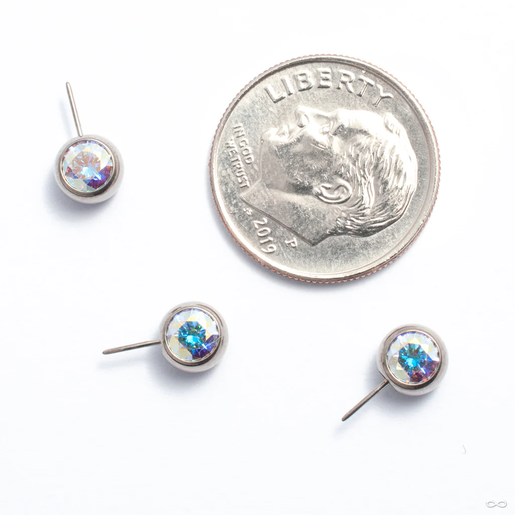 Side-set Faceted Gem Press-fit End in Titanium from NeoMetal - Image 5