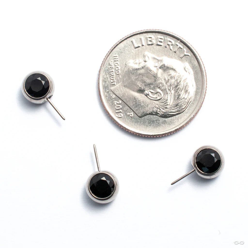 Side-set Faceted Gem Press-fit End in Titanium from NeoMetal - Image 7