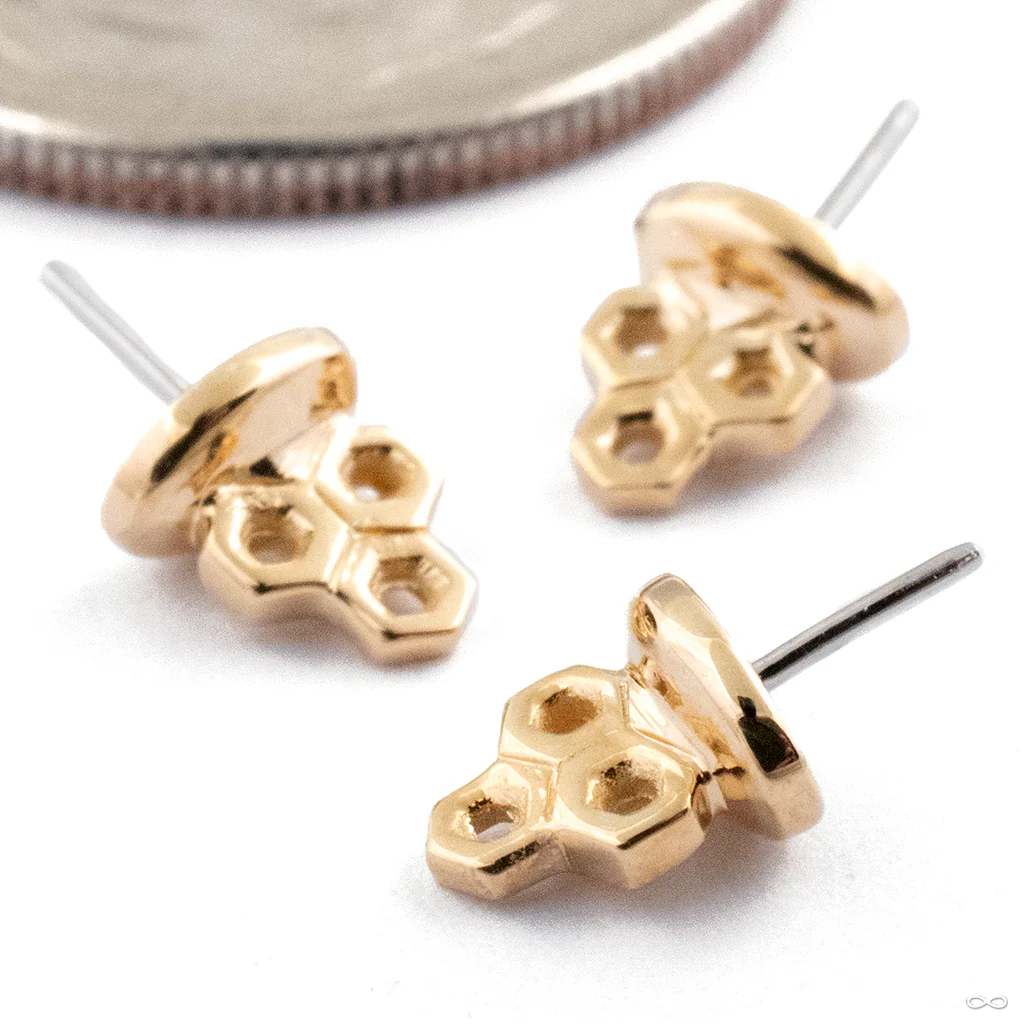 Sigma 03 Press-fit End in Gold from Tether Jewelry